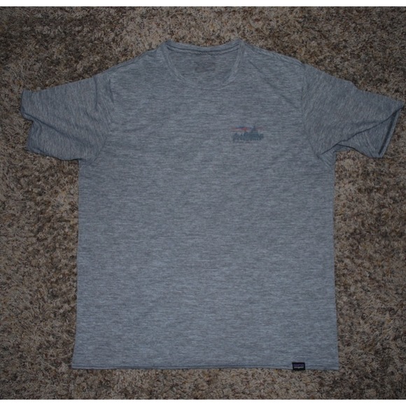 Patagonia Other - Patagonia Men's M Gray Performance Logo T‑Shirt Short Sleeve Hiking Outdoor